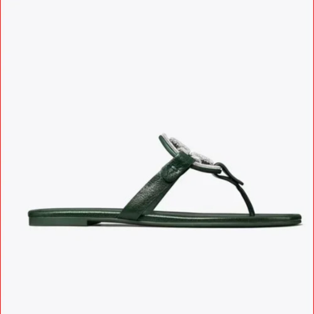 Limited Edition Our Cult Favorite Embellishment Leather Flat Thong Sandals - Picture 5 of 12